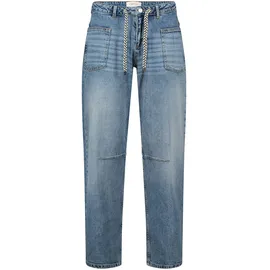Cartoon Used Look-Jeans mit Bindegürtel in Blau | Gr.: 44,