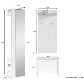 byLIVING Ben Garderoben-Set 3-teilig 0 x 0 x 0 cm Eiche-Optik