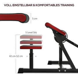sportnow Bizeps / Trizeps Curl Maschine mit 5-stufigem verstellbarem Sitz Kunstleder Schwarz