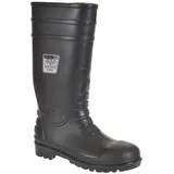 PORTWEST Total Safety Wellington Gummistiefel S5, Farbe: Schwarz, Größe: 44,