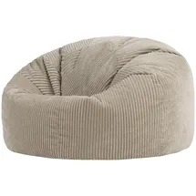 I.C.O.N. Icon Sitzsack Beige, Sitzsack Erwachsene mit Füllung, Bean Bag, Cord Sessel, Lounge Sessel, Lounge Stuhl, Schlafzimmer, Wohnzimmer, Wohnzimmer Möbel
