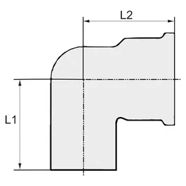 Riegler Winkelstück 90° G11/2 Messing blank