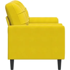 vidaXL 2-Sitzer-Sofa mit Zierkissen Gelb 140 cm Samt