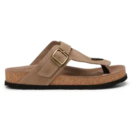 Marc O'Polo "aus weichem Veloursleder", Damen, Gr. 42, beige (schwarzer sand), Obermaterial: 100% Leder, unifarben, Schuhe Sandale