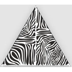 Sonnensegel BENT "Verbindbares Sonnensegel TC-Zip-Canvas Single", schwarz-weiß (zebra druck, rv schwarz), Sonnensegel, B: 250cm, Polyester, B:250cm