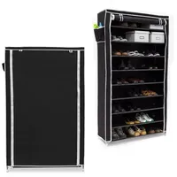 Relaxdays 2 x Schuhschrank VALENTIN hoch schwarz