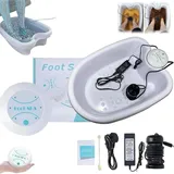 Ionen FußBad, Ionische Detox-FußBadmaschine, Fuß-Elektrolyse-Bad Komplett-Set, Fuß-Pflege-Becken Set, Electrolysis Footspa Bath, Tragbare Fuß-Spa-Reinigungsmaschine (mit Becken)