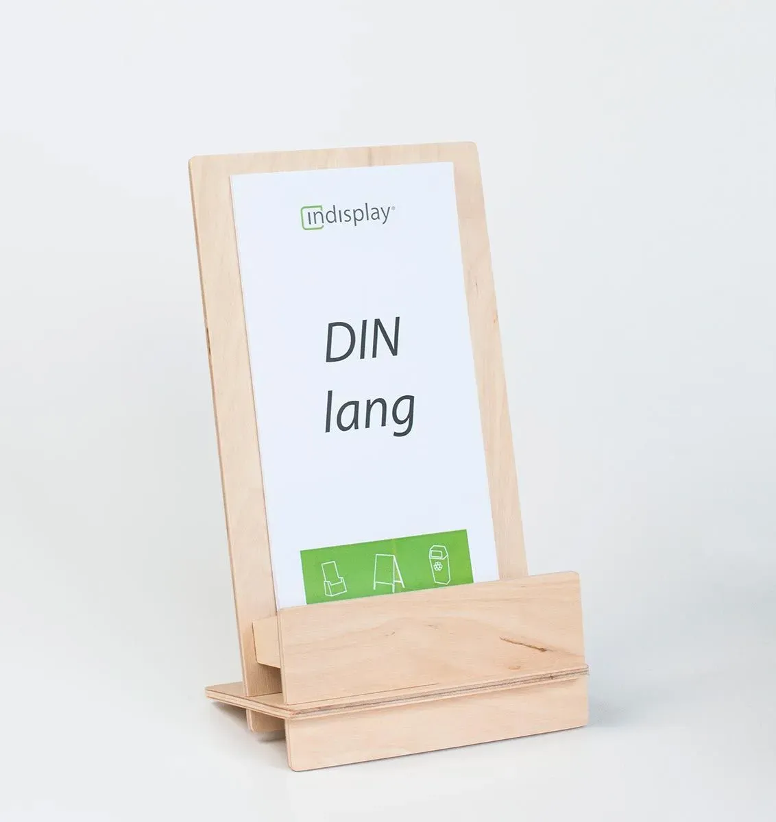 Tisch-Prospekthalter DIN A6-DIN lang, Birkenholz natur »WUDI«