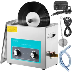 VEVOR 6L Digitaler Ultraschall Schallplatten Reinigungsgerät Edelstahl, 33 x 18 x 28,5 cm Ultraschallreinigungsgerät Ultraschallreiniger Ultraschallgerät Heizung Digital Brille Uhren Schmuck