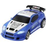 Reely Mini Racer Blau-Weiß Brushed 1:64 RC Modellauto Elektro Straßenmodell Heckantrieb (2WD) RtR