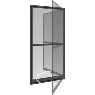 WINDHAGER Fliegenschutz-Pendeltür 100 x 210 cm schwarz/anthrazit