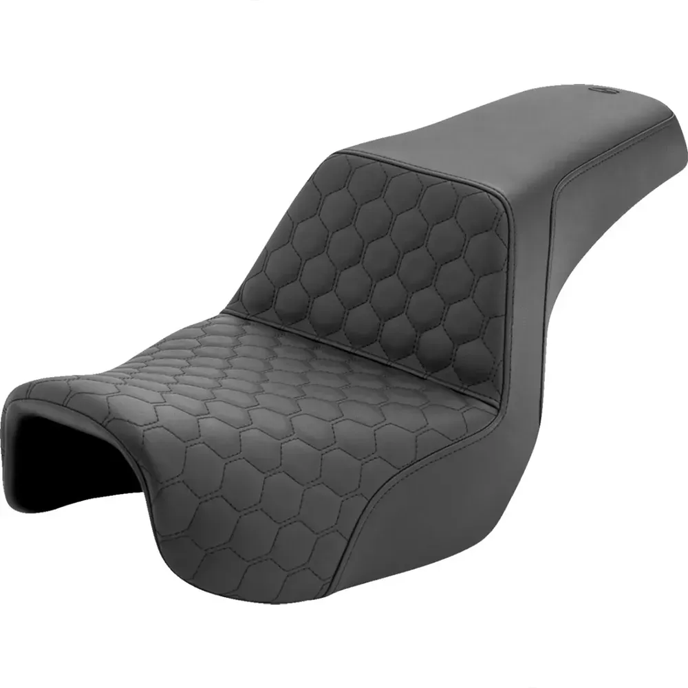 Saddlemen Step-up Harley Davidson Fxd 1584 Dyna Super Glide 2007-2010 Motorradsitz - Black - One Size