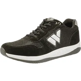 wellbe Sydney Black/White (schwarz) - sportlicher Schnürschuh - Damenschuhe Top Trends, Schwarz, leder/textil (leicht wasserabweisend) für Damen, schwarz, Größe 36 EU