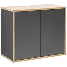 Fackelmann Waschbeckenunterschrank Finn 60 x 50 x 30,5 cm Anthrazit