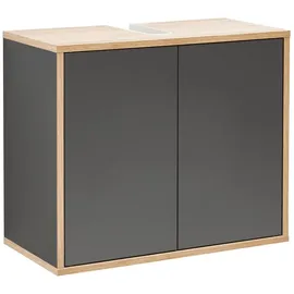 Fackelmann Waschbeckenunterschrank Finn 60 x 50 x 30,5 cm Anthrazit