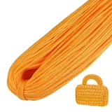 LEREATI Polyester Garn, Makramee Garn 3mm x 200m Polyester-Seil Polypropylen-Kordel Makramee Schnur Geflochten für Handtasche, Häkeltasche, Strickwaren, Wohndekorationen (Golden)