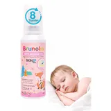 Brunoko Anti-Mücken-Spray für Babys schützt vor Mücken und Bettwanzen geeignet für Körper und Gesicht von Säuglingen Baby-Loation 8 Stunden Schutz vor Tigermücken 100ml Weiß/Rosa - One-Size