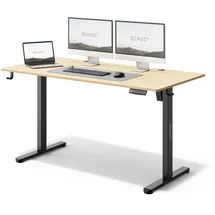 SENSE7 Schreibtisch NOJO elektrisch höhenverstellbar Schwarz / Weiß