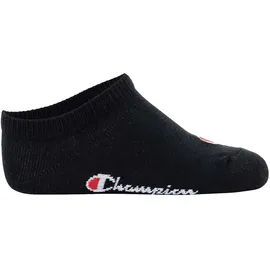 Champion Kinder Socken, 6er Pack – Sneaker Socken, Logo, einfarbig Schwarz/Grau/Weiß 31-34