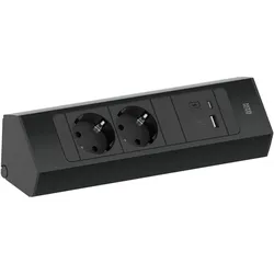 Steckdosenleiste Casia2 K 2-fach Schuko + USB A+C Charger schwarz