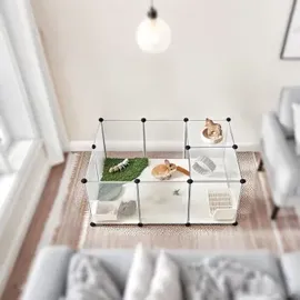 Songmics Freigehege 125 x 63 x 42 cm weiß