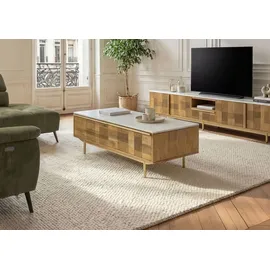 MASSIVMOEBEL24.DE Couchtisch Mango hellbraun geölt 120 x 60 x 45 cm