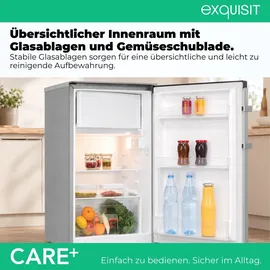 Exquisit KS16-4-HEA-090E Kühlschrank (106 l, 865 mm hoch, Silber)