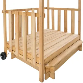 Tectake Holzsandkasten Gretchen 106 x 105 x 137 cm mit Dach Grün