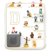 stadtecken Kinder Holz Regal für Musikbox I Buchstabe D I Geeignet für die Toniebox und ca. 36 Tonies I Geschenk I Spielen I Sammeln I zum Aufhängen (Buchstabe D)