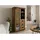 MASSIVMOEBEL24.DE Vitrine Mango 100 x 45 x 175 cm Natur