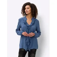 Heine Rüschenbluse heine jeansblau
