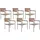 Beliani Gartenstuhl 6er Set 56 x 53 x 86 cm hellbraun/silber