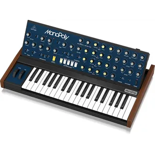 Behringer MONOPOLY Analoger 4-stimmiger polyphoner Synthesizer mit 37 Tasten in voller Größe, 4 VCOs, VCF, 2 LFOs, 2 Hüllkurven, Sync- und Cross-Modulation und Arpeggiator