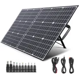 SWAREY Faltbares Solarpanel 100W ETFE Monokristallines Solarmodul mit 2 USB Anschluss, 18V DC Ausgang, PD 60W Typ-C, Solar Panel für Powerstation,Garten, Camping RV Wandern,Tablet, Schwarz