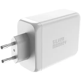 Silver Monkey Sma154 200W Gan-Ladegert 3Xusb-C Pd Usb-A Qc 3.0 - Wei - Weiß