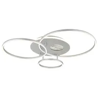 GLOBO Designleuchte Deckenlampe Fernbedienung LED 3D-Effekt Dimmer Timer silber