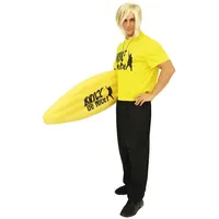 p`tit clown Kostüm Offizielles Brice de Nice Surfer Erwachsenenkostüm gelb-schwarz gelb S/M