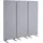 Vevor Raumteiler 3 Paneele Paravent 1840 x 350 x 1655 mm, faltbarer Sichtschutz & tragbarer Trennwandteiler aus PET-Polyester zur Raumtrennung, für Büro Schlafzimmer Arbeitszimmer, hellgrau