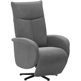 sit&more TV-Sessel Juma Polyester 75 x 110 x 82 cm grau mit Drehfunktion & Kopfteilverstellung