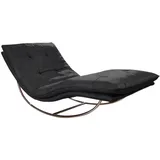 W.Schillig Relaxliege W.SCHILLIG "daily dreams", grau (anthrazit s37), B:95cm H:85cm T:169cm, Stoff S37 (100% Polyester), Sofas, in Waffelkissen-Optik, Schaukelgestell Chrom glänzend, in 2 Breiten