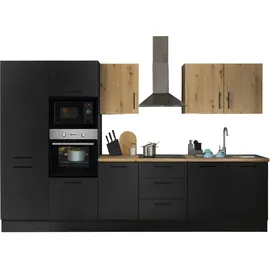 BASIC by Balculina Küchenzeile Turin 330 cm schwarz
