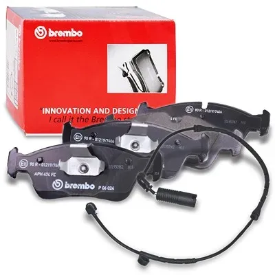 Brembo Bremsbeläge + Verschleißwarnkontakt Vorderachse für BMW