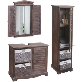 Mendler HWC-H20 5-tlg. Shabby Braun
