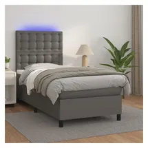vidaXL Boxspringbett 180 x 200 cm Grau