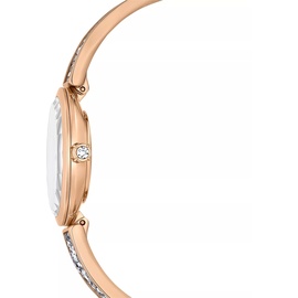 Swarovski Crystal Rock Oval Uhr, Roséfarbene Damenuhr mit Edlem Zifferblatt, Swarovski Kristallen und Verstellbarem Metallarmband