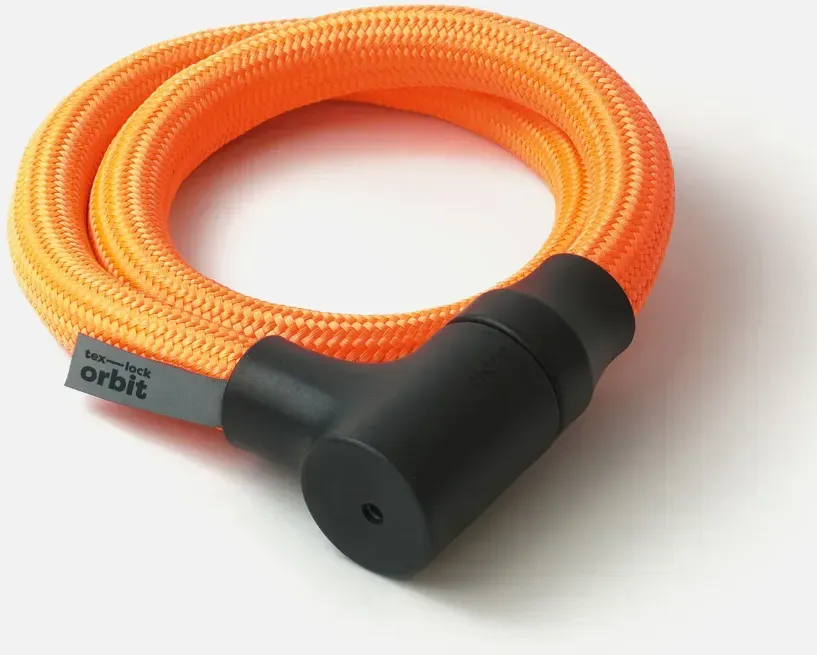 Tex-lock orbit 100cm - Seilschloss mit Stahlkern | acid orange