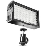 Walimex pro 128 Daylight Videoleuchte 8,5 W, On-Camera Studioleuchte mit Tageslicht LEDs, hochwertiges Streaming Licht mit Akku, dimmbare Beleu...