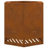 vidaXL - Feuerstelle Sechseckig 48x48x51 cm Cortenstahl