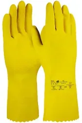 Fitzner Latex Haushaltshandschuh, gelb 385-10 , 1 Karton = 144 Paar, Größe 10
