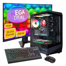 gamemax Gaming-PC Ryzen 7 5700X 16 GB RAM 1 TB SSD RTX 5060 Windows 11